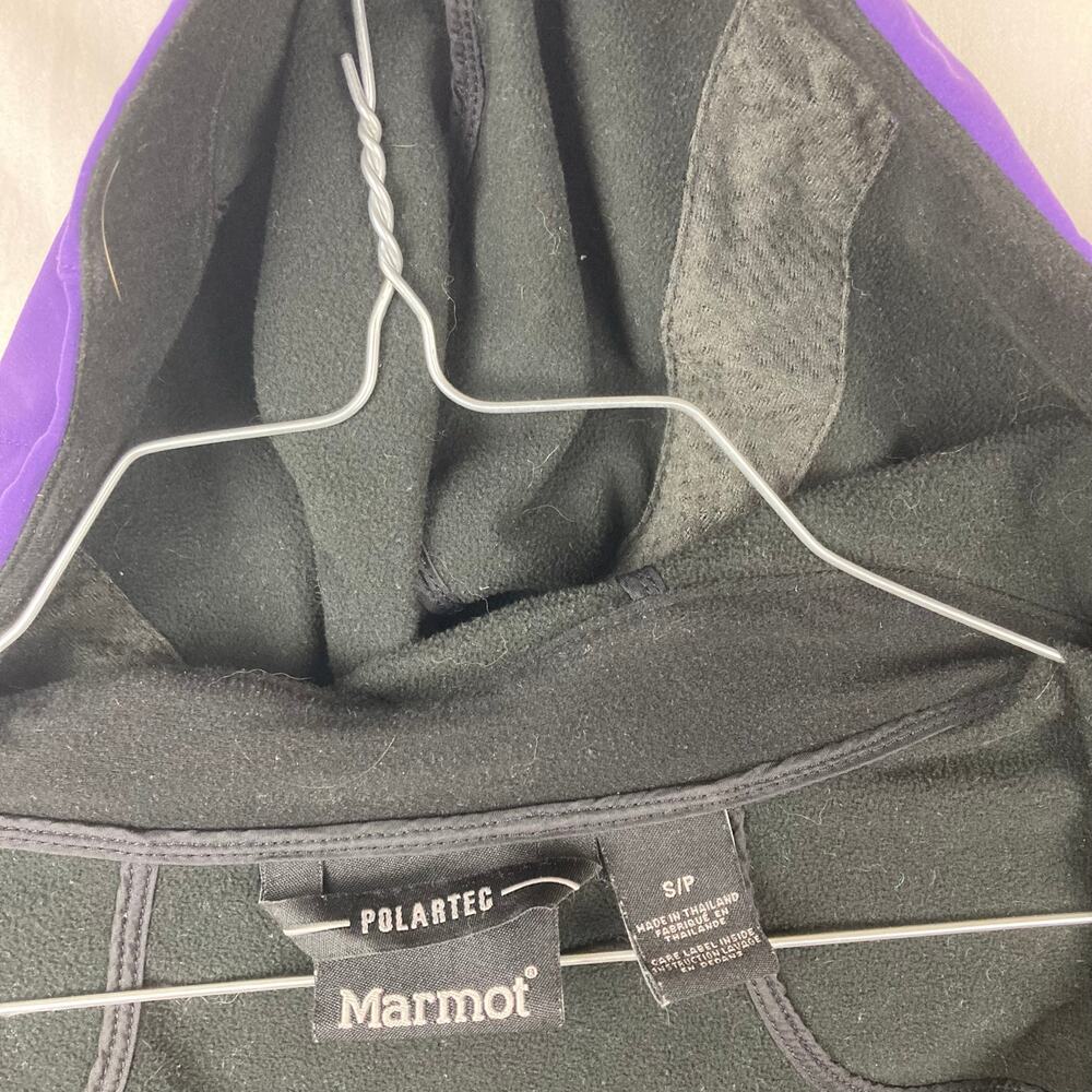 Marmot Jacket Womens S / P Purple Soft Shell Hooded Polartec Fleece Lined Vented - Picture 5 of 16